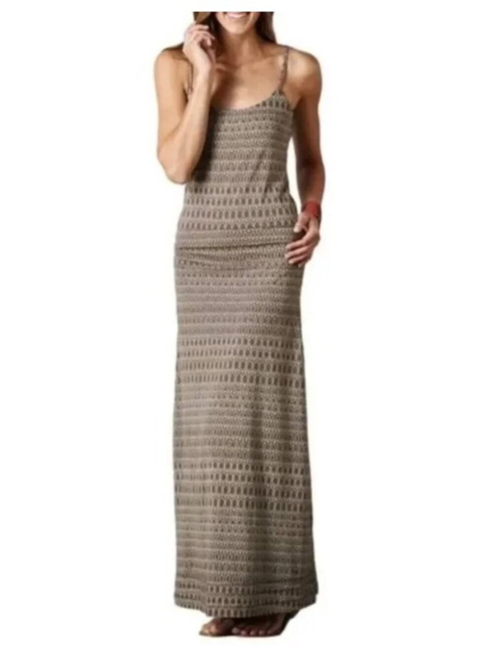 Toad&Co Long Island Spaghetti Strap Maxi Dress sz M